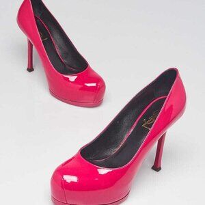 Yves Saint Laurent Fuchsia Patent Leather Tribtoo 105 Pumps Size 5.5/36